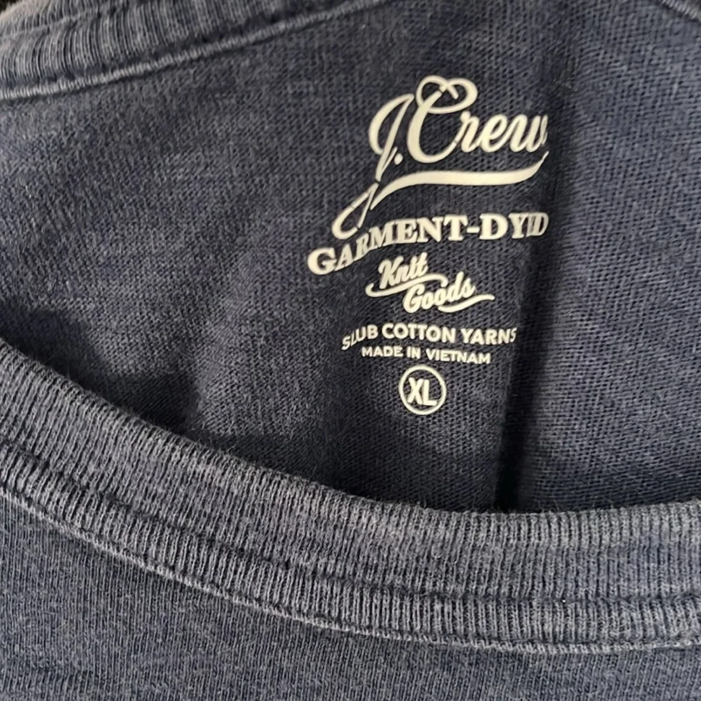 J. Crew Men's Navy Crew Neck Long Sleeve Shirt XL